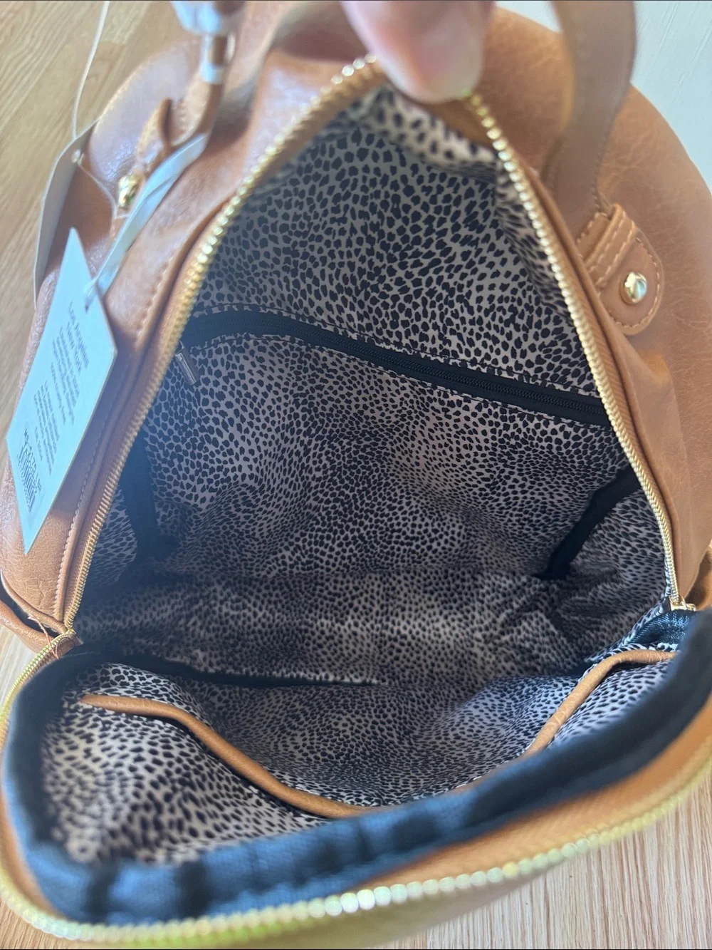 Alyssa Tan Faux Leather Convertible Backpack Tote. NWT. Unisex.